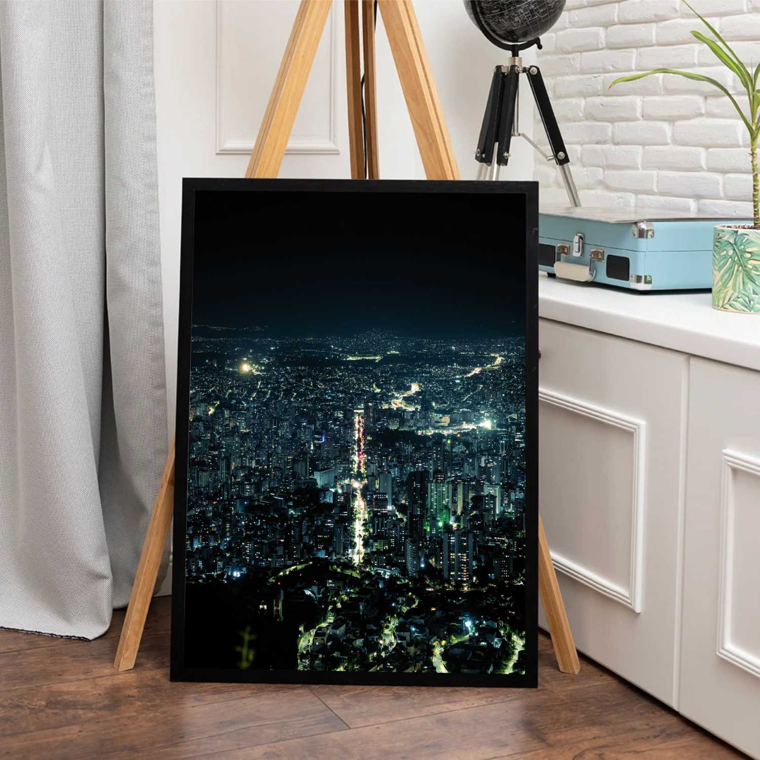 Quadro Decorativo Cidade de Belo Horizonte a Noite